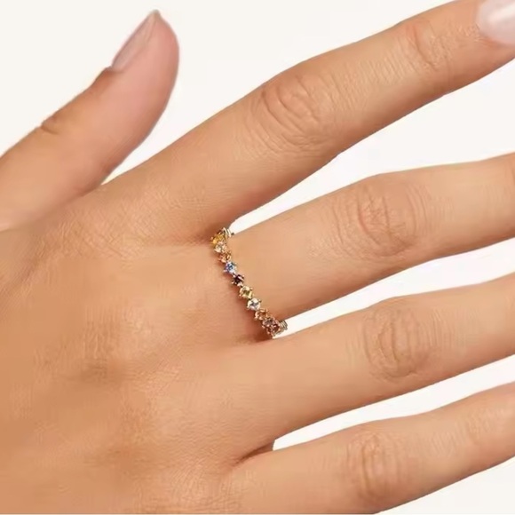 Anthropologie Elegant Multicolor Gem Ring | Size 7 - Picture 4 of 6